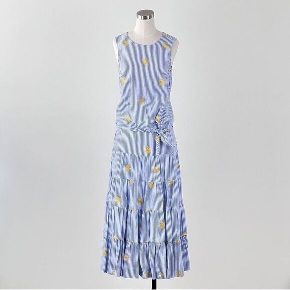 J. CREW Embroidered Pineapple Skirt & Tank Size XS & 2.  SELLING AS A SET - Picture 4 of 14